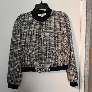 NYC Monochrome Tweed Blazer